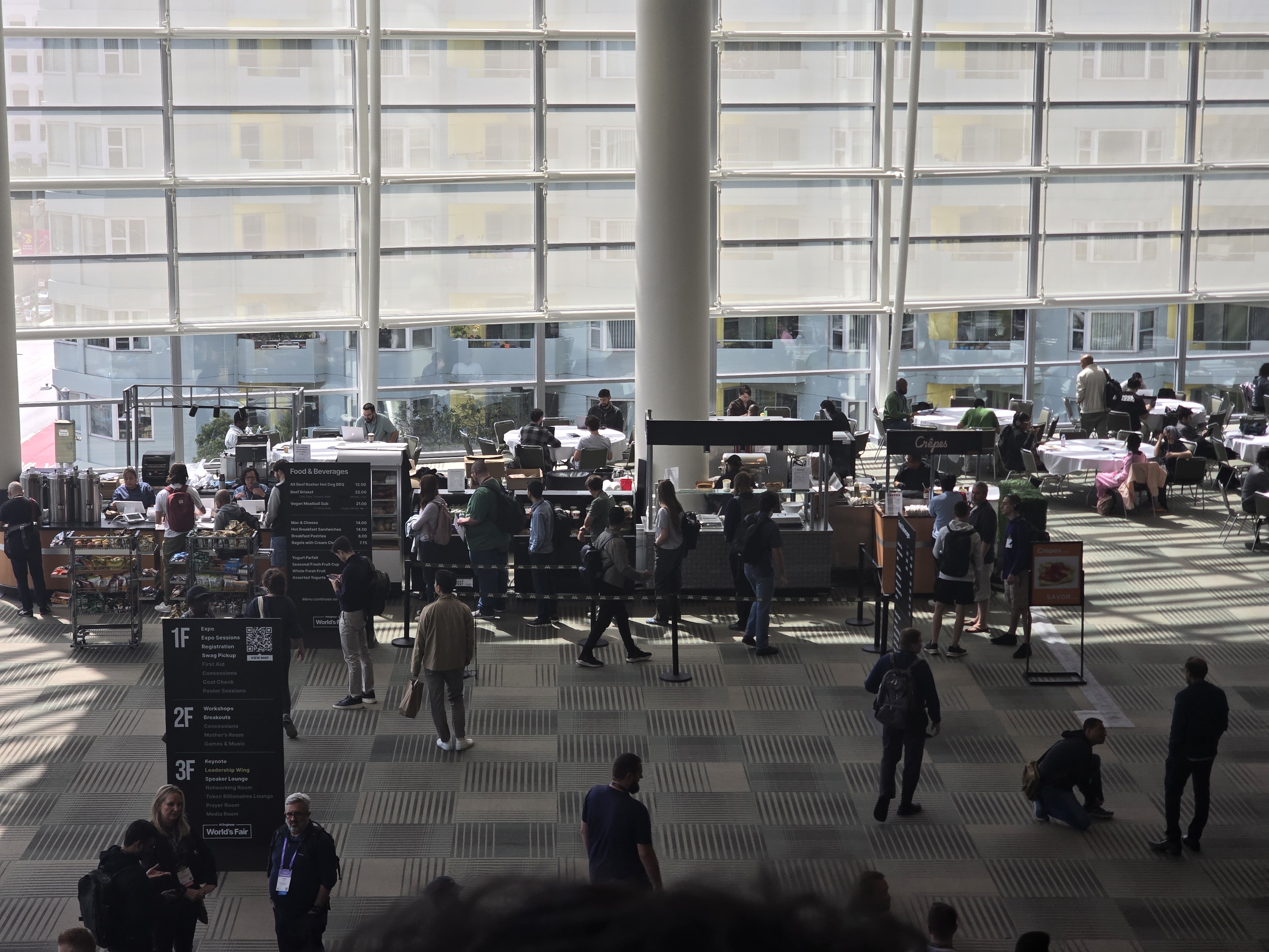 Food court break at Moscone