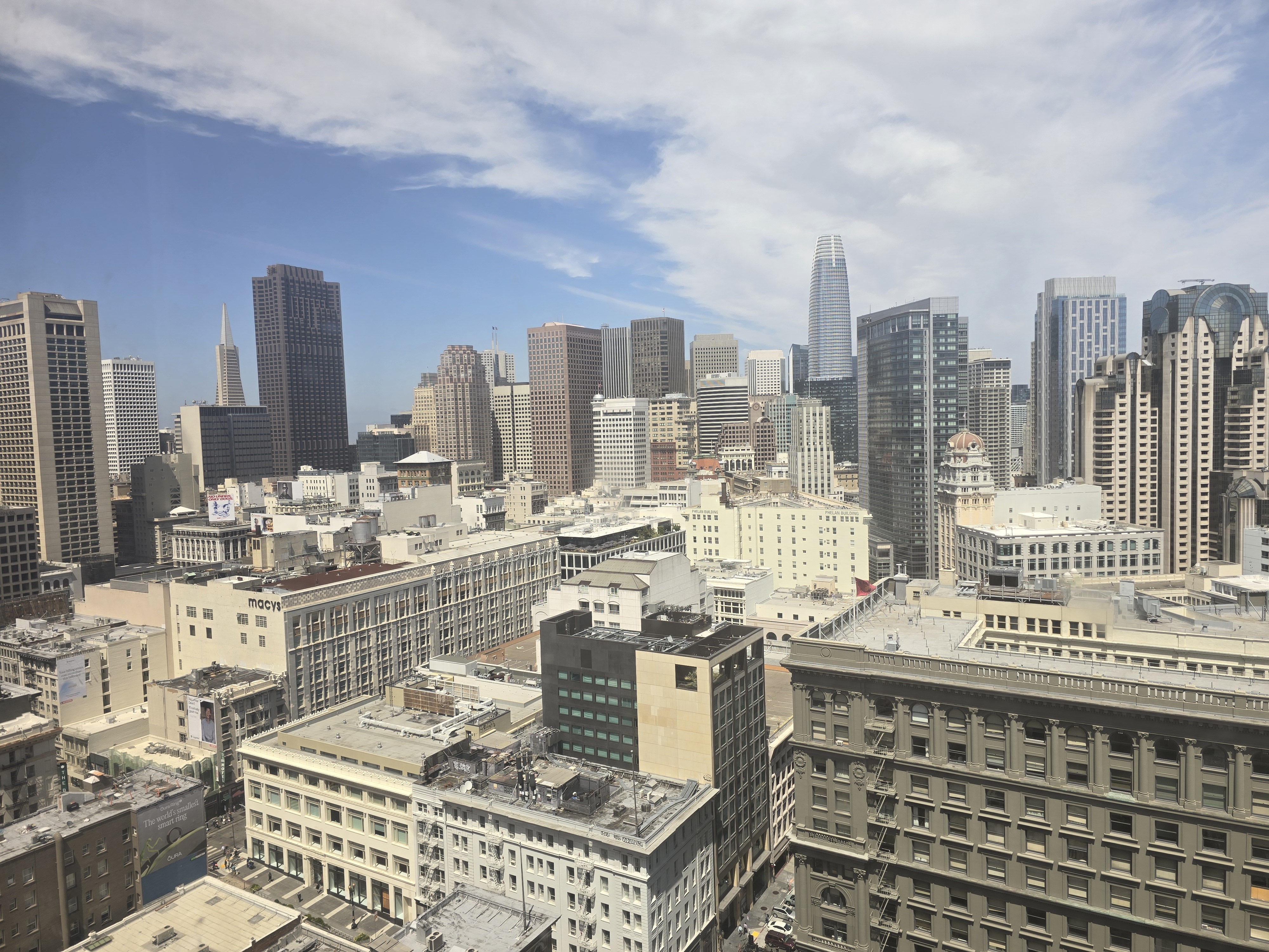 San Francisco skyline from the hotel room