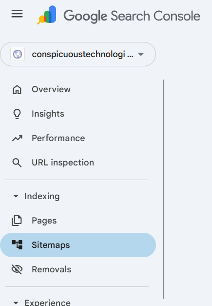 Search Console sitemaps section